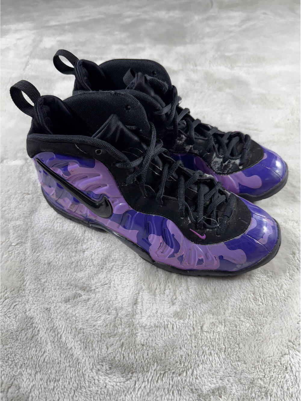 Nike Shoes Kid's 7Y Purple Foamposite Pro Camo 644792-012